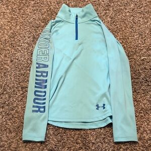 Under Armour Kids Light Blue Quarter-Zip Pullover